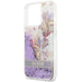 Guess GUHCP13LLFLSU iPhone 13 Pro / 13 6.1’’ purple/purple hardcase Flower Liquid Glitter - Cell phone cases