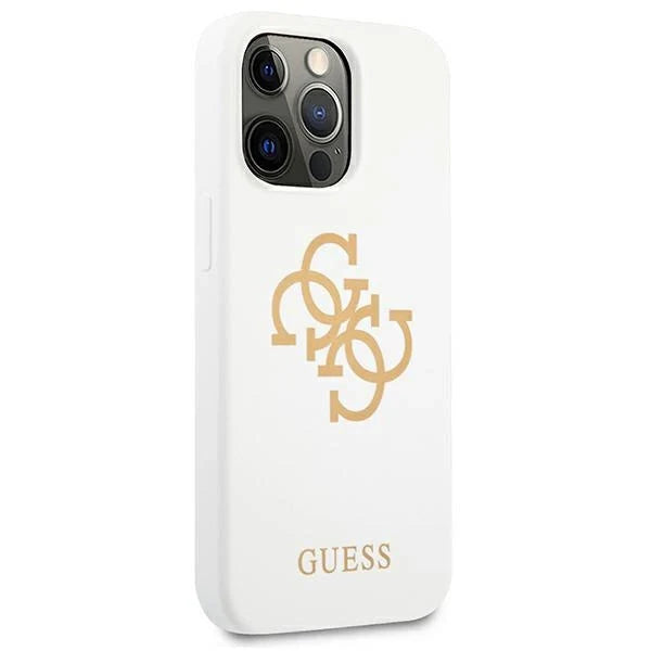 Guess GUHCP13LLS4GGWH iPhone 13 Pro / 13 6,1’’ biały/white hard case Silicone 4G Logo - Cell phone cases