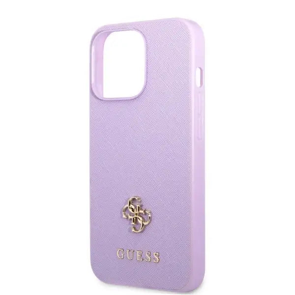 Guess GUHCP13LPS4MU iPhone 13 Pro / 13 6.1’’ purple/purple hardcase Saffiano 4G Small Metal Logo - Cell phone cases