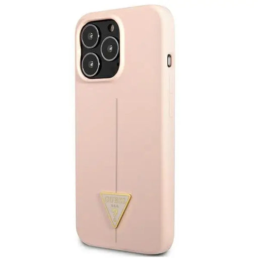 Guess GUHCP13LSLTGP iPhone 13 Pro / 13 6.1’’ pink/pink hardcase Silicone Triangle - Cell phone cases