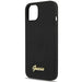 Guess GUHCP13MLSLMGBK iPhone 13 6.1’’ black/black hardcase Silicone Script Gold Logo - Cell phone cases