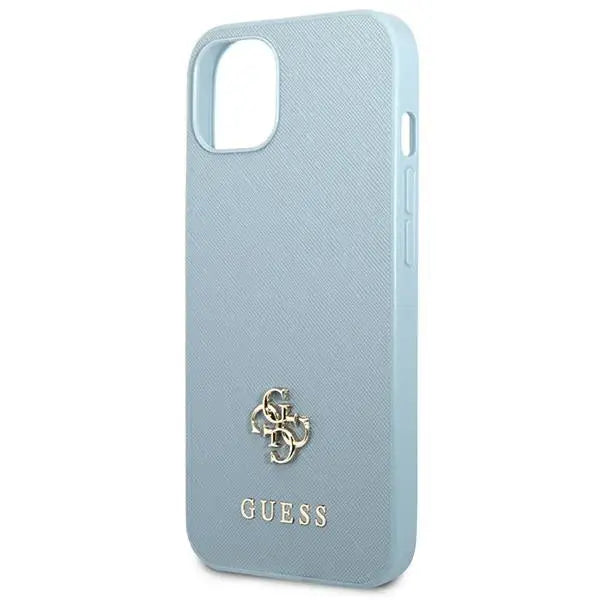 Guess GUHCP13MPS4MB iPhone 13 6.1’’ blue/blue hardcase Saffiano 4G Small Metal Logo - Cell phone cases