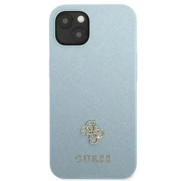 Guess GUHCP13MPS4MB iPhone 13 6.1’’ blue/blue hardcase Saffiano 4G Small Metal Logo - Cell phone cases