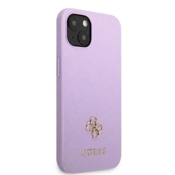 Guess GUHCP13MPS4MU iPhone 13 6.1’’ purple/purple hardcase Saffiano 4G Small Metal Logo - Cell phone cases