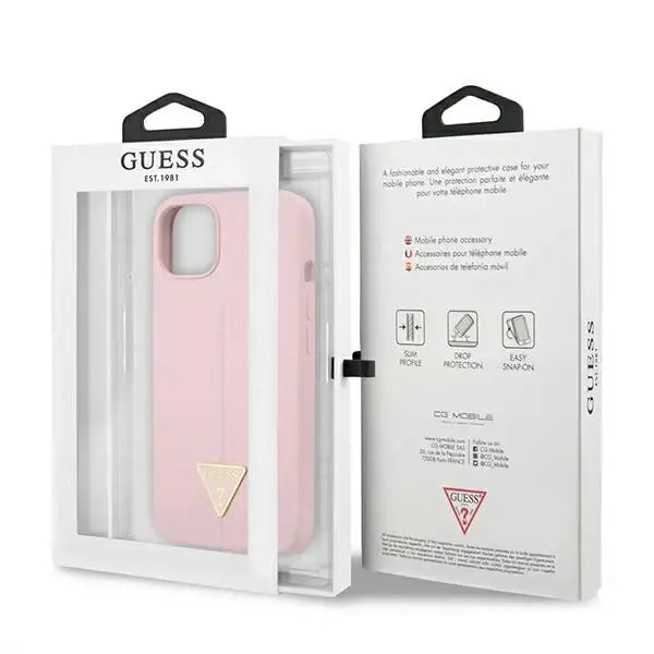 Guess GUHCP13MSLTGU iPhone 13 6.1’’ purple/purple hardcase Silicone Triangle - Cell phone cases and covers<<<HurtelXML