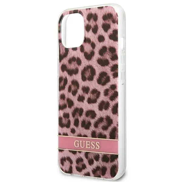 Guess GUHCP13SHSLEOP iPhone 13 mini 5.4’’ pink/pink hardcase Leopard - Cell phone cases and covers<<<HurtelXML