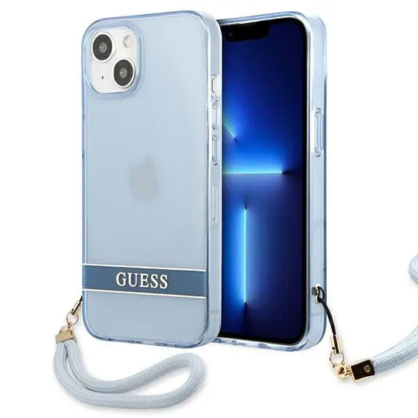 Guess GUHCP13SHTSGSB iPhone 13 mini 5,4 ’blue / blue hardcase Translucent Stap - Cell phone cases and covers<<<HurtelXML