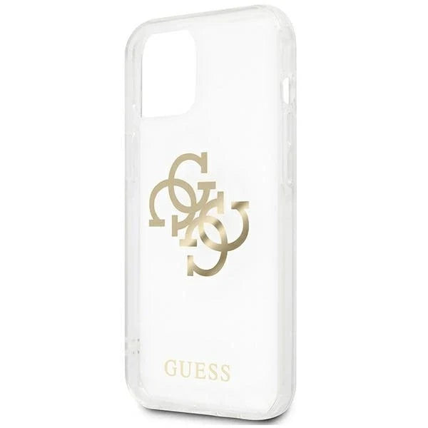 Guess GUHCP13SKS4GGO iPhone 13 mini 5.4’’ Transparent hardcase 4G Gold Charms Collection - Cell phone cases