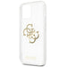Guess GUHCP13SKS4GGO iPhone 13 mini 5.4’’ Transparent hardcase 4G Gold Charms Collection - Cell phone cases