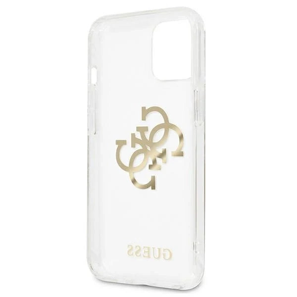 Guess GUHCP13SKS4GGO iPhone 13 mini 5.4’’ Transparent hardcase 4G Gold Charms Collection - Cell phone cases