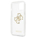Guess GUHCP13SKS4GGO iPhone 13 mini 5.4’’ Transparent hardcase 4G Gold Charms Collection - Cell phone cases