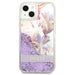 Guess GUHCP13SLFLSU iPhone 13 mini 5.4’’ purple/purple hardcase Flower Liquid Glitter - Cell phone cases