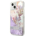 Guess GUHCP13SLFLSU iPhone 13 mini 5.4’’ purple/purple hardcase Flower Liquid Glitter - Cell phone cases