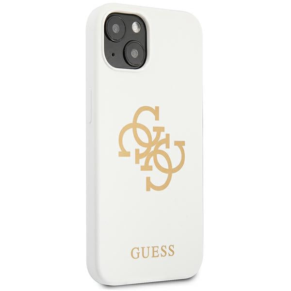 Guess GUHCP13SLS4GGWH iPhone 13 mini 5.4’’ white/white hard case Silicone 4G Logo - Cell phone cases