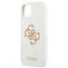 Guess GUHCP13SLS4GGWH iPhone 13 mini 5.4’’ white/white hard case Silicone 4G Logo - Cell phone cases