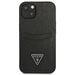Guess GUHCP13SPSATPK iPhone 13 mini 5,4 ’black / black hardcase SaffianoTriangle Logo Cardslot - Cell phone cases