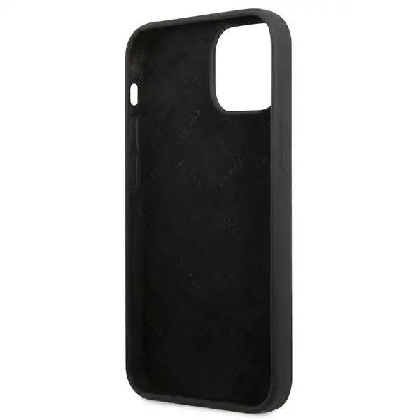 Guess GUHCP13SSLTGK iPhone 13 mini 5.4’’ black/black hardcase Silicone Triangle - Cell phone cases