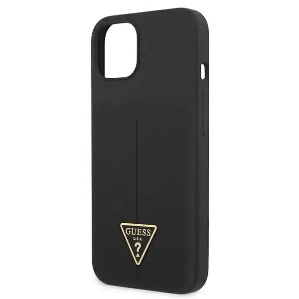 Guess GUHCP13SSLTGK iPhone 13 mini 5.4’’ black/black hardcase Silicone Triangle - Cell phone cases