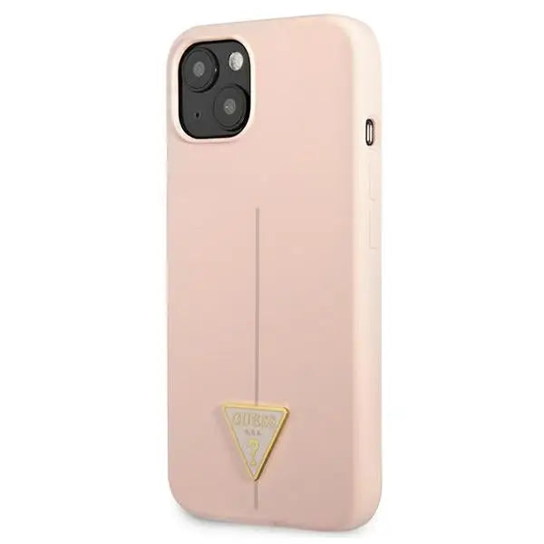 Guess GUHCP13SSLTGP iPhone 13 mini 5.4’’ pink/pink hardcase Silicone Triangle - Cell phone cases and covers<<<HurtelXML