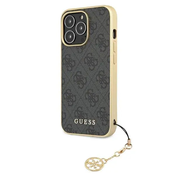 Guess GUHCP13XGF4GGR iPhone 13 Pro Max 6.7’’ grey/grey hardcase 4G Charms Collection - Cell phone cases