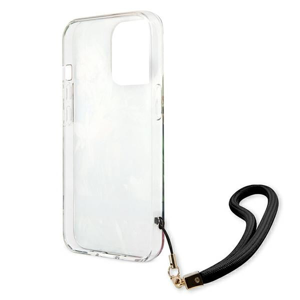 Guess GUHCP13XHFLSB iPhone 13 Pro Max 6.7’’ blue/blue hardcase Flower Strap - Cell phone cases and covers<<<HurtelXML
