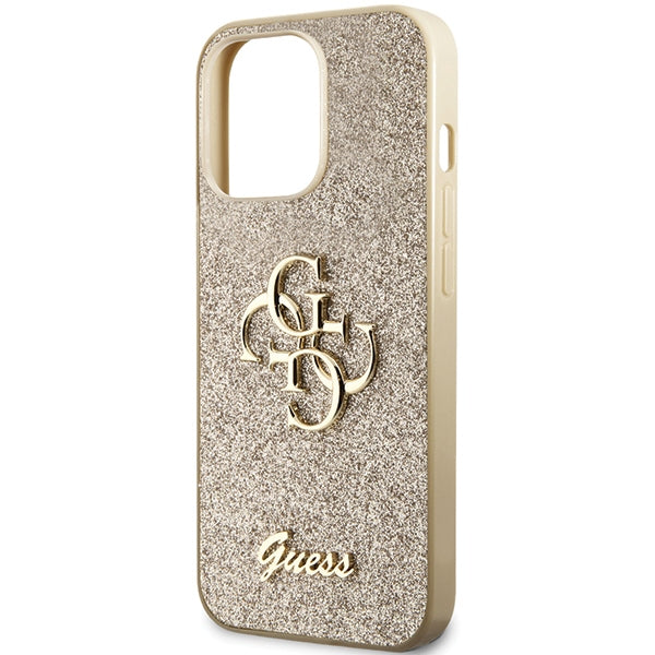 Guess GUHCP13XHG4SGD case for iPhone 13 Pro Max 6.7’’ - gold Glitter Script Big 4G - Cell phone cases