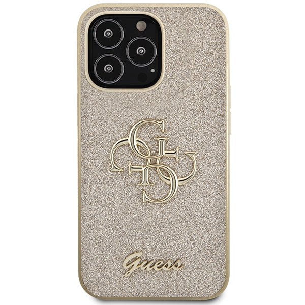 Guess GUHCP13XHG4SGD case for iPhone 13 Pro Max 6.7’’ - gold Glitter Script Big 4G - Cell phone cases