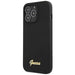 Guess GUHCP13XLSLMGBK iPhone 13 Pro Max 6.7’’ black/black hardcase Silicone Script Gold Logo - Cell phone cases