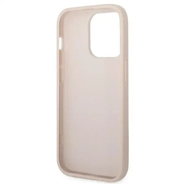 Guess GUHCP14LG4GFPI iPhone 14 Pro 6,1’’ różowy/pink hard case 4G Metal Gold Logo - Cell phone cases