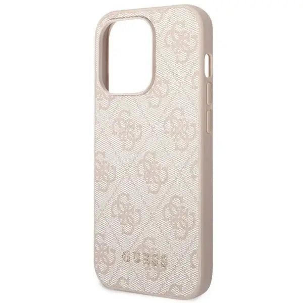 Guess GUHCP14LG4GFPI iPhone 14 Pro 6,1’’ różowy/pink hard case 4G Metal Gold Logo - Cell phone cases