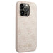 Guess GUHCP14LG4GFPI iPhone 14 Pro 6,1’’ różowy/pink hard case 4G Metal Gold Logo - Cell phone cases