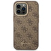 Guess GUHCP14LHG4SHW iPhone 14 Pro 6.1 ’brown / brown hard case 4G Vintage Gold Logo - Cell phone cases