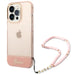 Guess GUHCP14LHGCOHP iPhone 14 Pro 6.1’’ pink/pink hardcase Translucent Pearl Strap - Cell phone cases