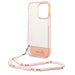 Guess GUHCP14LHGCOHP iPhone 14 Pro 6.1’’ pink/pink hardcase Translucent Pearl Strap - Cell phone cases