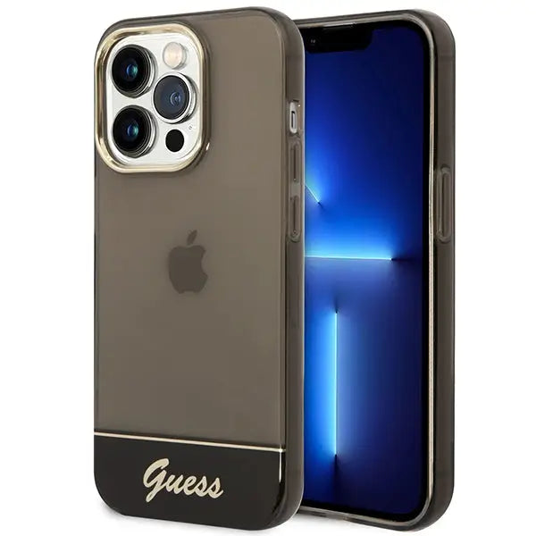 Guess GUHCP14LHGCOK iPhone 14 Pro 6.1 ’black / black hardcase Translucent - Cell phone cases and covers<<<HurtelXML