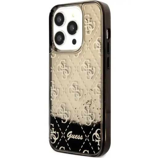 Guess GUHCP14LLC4PSGK iPhone 14 Pro 6.1’’ black/black hardcase Liquid Glitter 4G Transculent - Cell phone cases