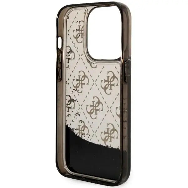 Guess GUHCP14LLC4PSGK iPhone 14 Pro 6.1’’ black/black hardcase Liquid Glitter 4G Transculent - Cell phone cases