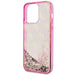 Guess GUHCP14LLC4PSGP iPhone 14 Pro 6.1’’ pink/pink hardcase Liquid Glitter 4G Transculent - Cell phone cases
