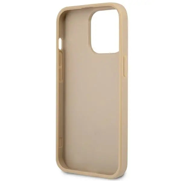 Guess GUHCP14LPSATLE iPhone 14 Pro 6,1 ’beige / beige hardcase SaffianoTriangle Logo - Cell phone cases