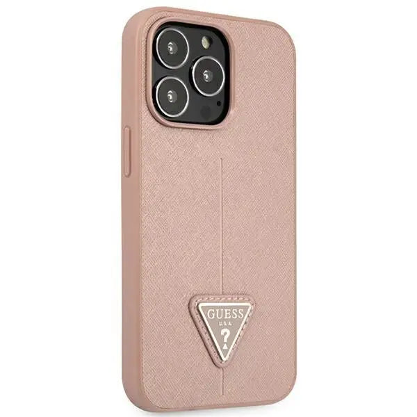 Guess GUHCP14LPSATLP iPhone 14 Pro 6.1 ’pink / pink hardcase SaffianoTriangle Logo - Cell phone cases