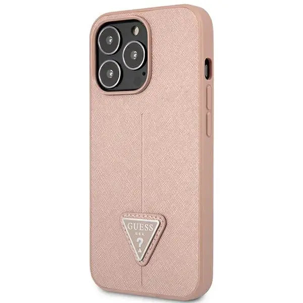 Guess GUHCP14LPSATLP iPhone 14 Pro 6.1 ’pink / pink hardcase SaffianoTriangle Logo - Cell phone cases