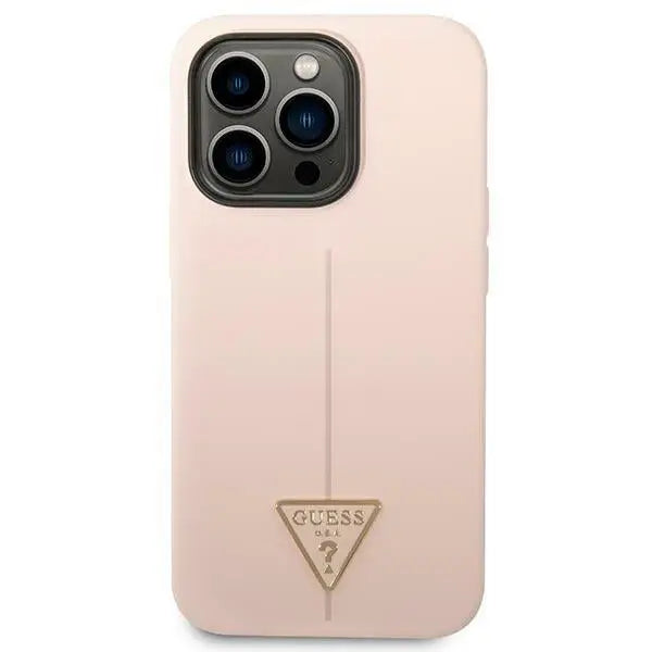 Guess GUHCP14LSLTGP iPhone 14 Pro 6.1’’ pink/pink hardcase Silicone Triangle - Cell phone cases and covers<<<HurtelXML