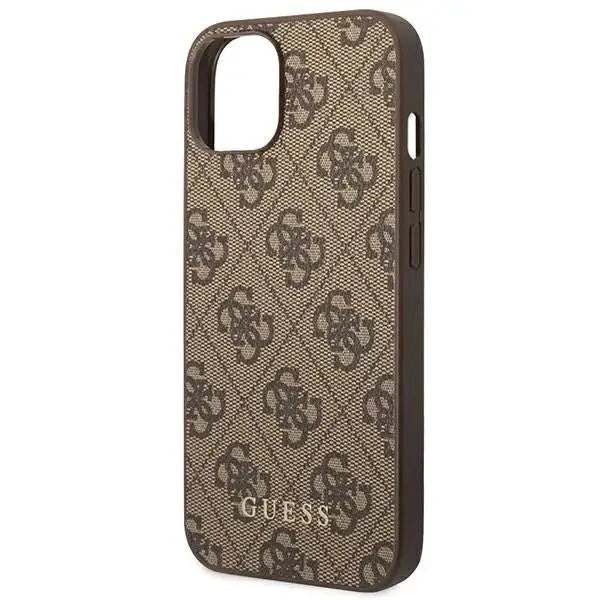 Guess GUHCP14MG4GFBR iPhone 14 Plus 6,7’’ brązowy/brown hard case 4G Metal Gold Logo - Cell phone cases