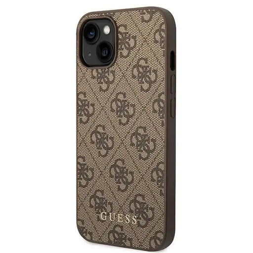 Guess GUHCP14MG4GFBR iPhone 14 Plus 6,7’’ brązowy/brown hard case 4G Metal Gold Logo - Cell phone cases