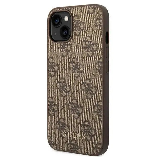 Guess GUHCP14MG4GFBR iPhone 14 Plus 6,7’’ brązowy/brown hard case 4G Metal Gold Logo - Cell phone cases