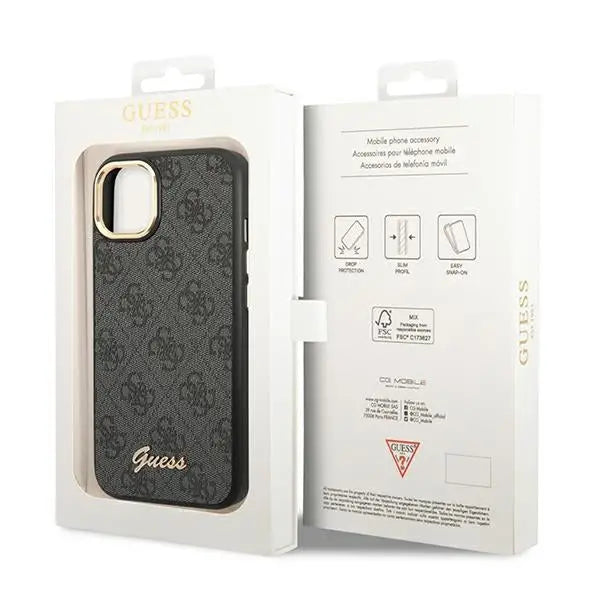 Guess GUHCP14MHG4SHK iPhone 14 Plus 6.7 ’black / black hard case 4G Vintage Gold Logo - Cell phone cases