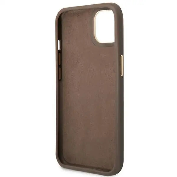 Guess GUHCP14MHG4SHW iPhone 14 Plus 6.7 ’brown / brown hard case 4G Vintage Gold Logo - Cell phone cases