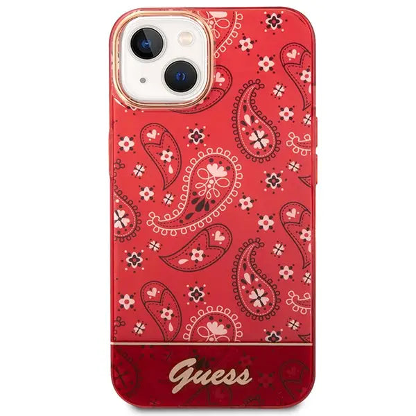 Guess GUHCP14MHGBNHR iPhone 14 Plus 6.7’’ red/red hardcase Bandana Paisley - Cell phone cases and covers<<<HurtelXML