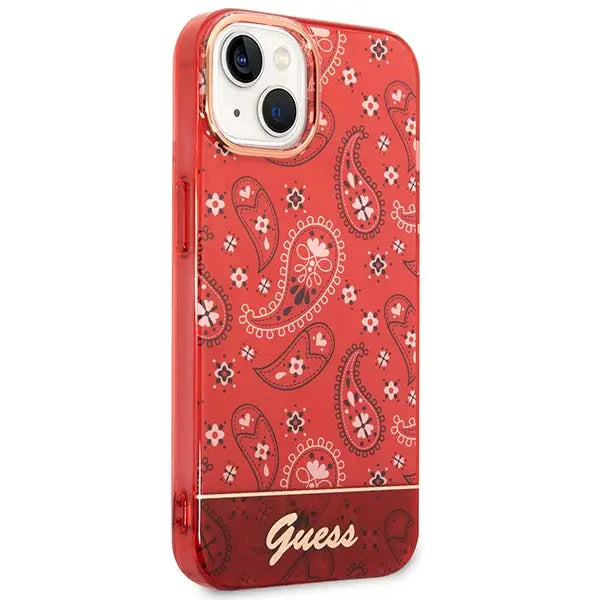 Guess GUHCP14MHGBNHR iPhone 14 Plus 6.7’’ red/red hardcase Bandana Paisley - Cell phone cases and covers<<<HurtelXML