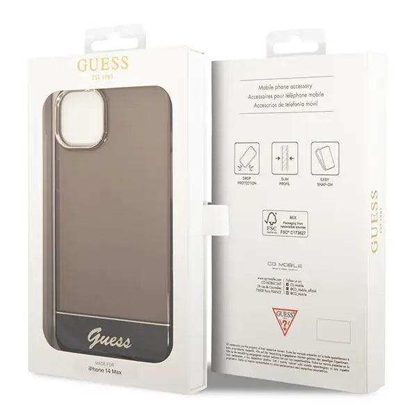 Guess GUHCP14MHGCOK iPhone 14 Plus 6.7 ’black / black hardcase Translucent - Cell phone cases and covers<<<HurtelXML